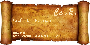 Csáki Rezeda névjegykártya